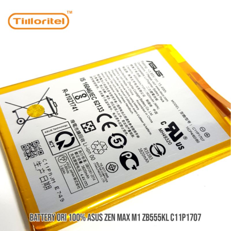 BATTERY ORI 100% ASUS ZEN MAX M1 ZB555KL C11P1707