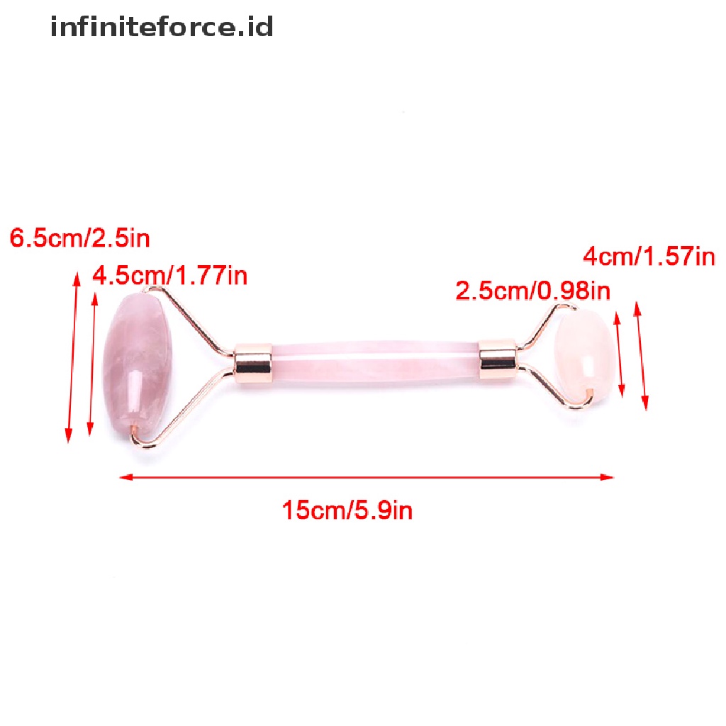 (Infiniteforce.Id) Roller Pijat Wajah / Leher Bahan Giok Untuk Kecantikan