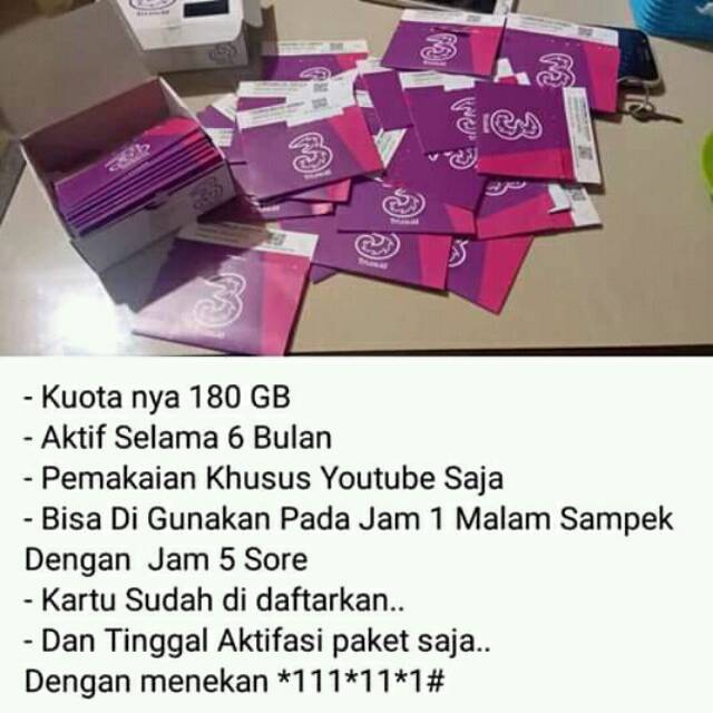 Kartu tri unlimited youtube