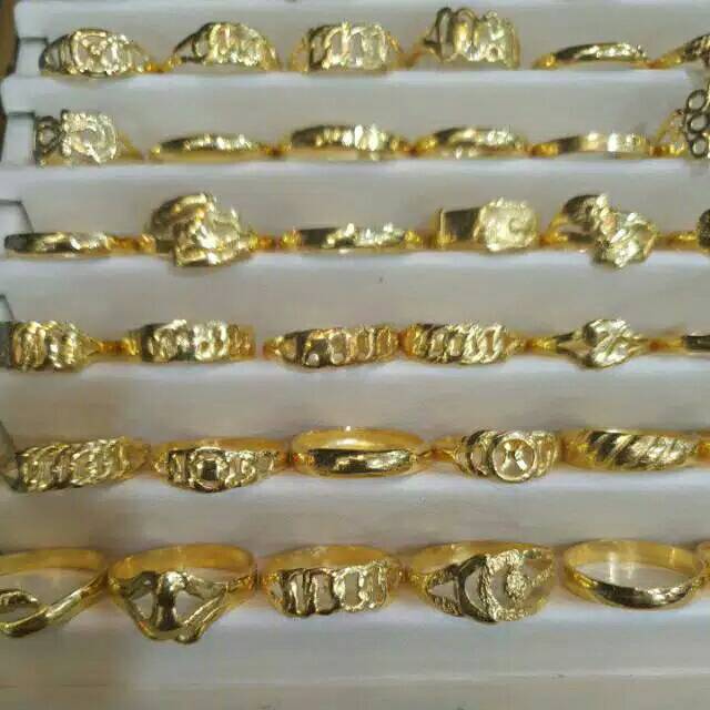 Cincin emas 24k emas asli kadar 999.5%