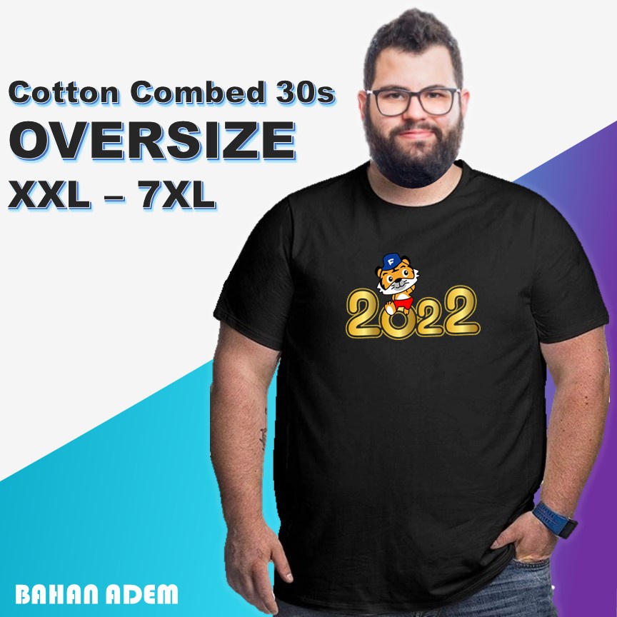 Kaos imlek 2022 bahan katun kaos onlong pria kaos distro imlek ukuran jumbo oversize kekinian terbar