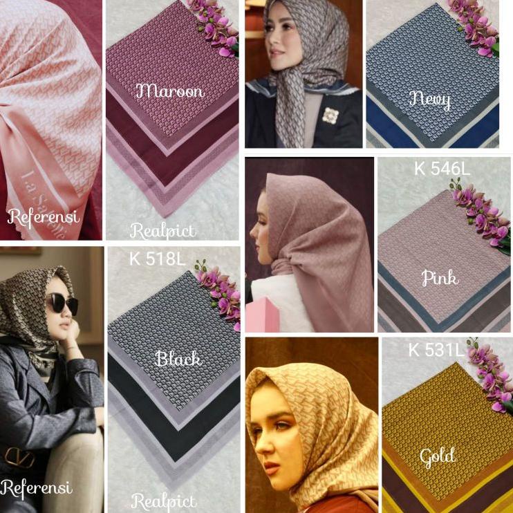 jilbab segi empat motif segi empat voal motif kerudung denay terbaru(grosir)