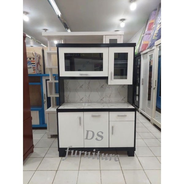 lemari piring kayu 3pintu/rak piring kayu 3pintu/lemari piring blocteak/rak piring hitam