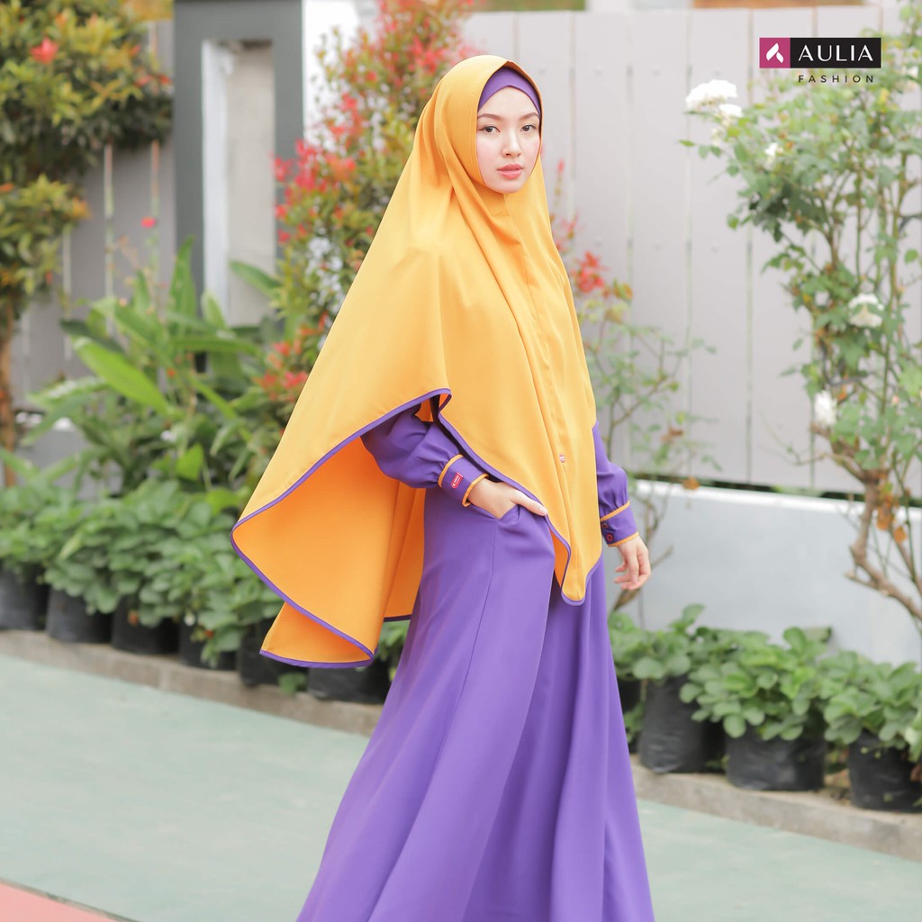 Set Gamis Azeeza Berry by aulia fashion