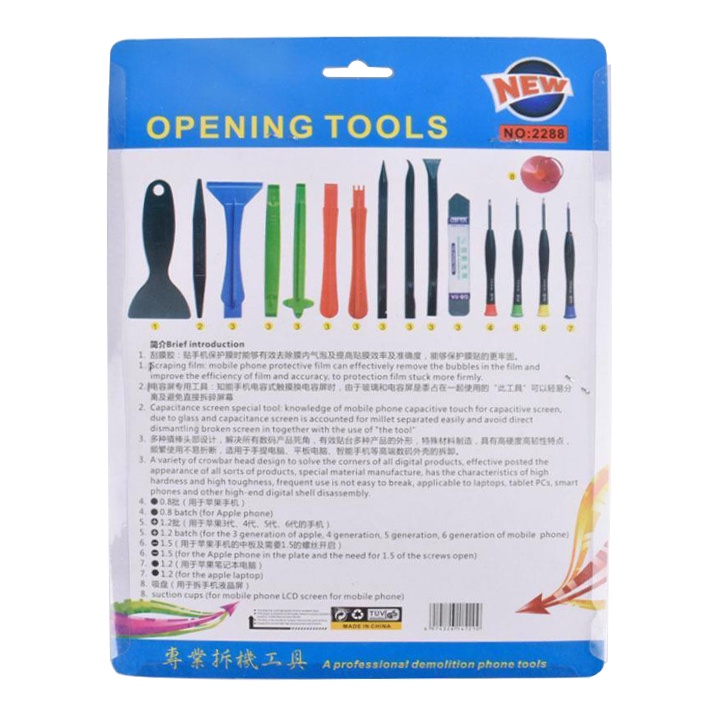 BELILCD Obeng set 8 in 1 dengan lem lcd reparasi alat bongkar pasang Andorid dan Iphone Repair Screwdriver Set Prying Tool Screwdriver