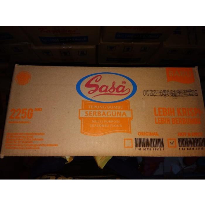 

Tepung Sasa Tepung Bumbu Serbaguna Hot & Spicy 225 Gram Per Dus
