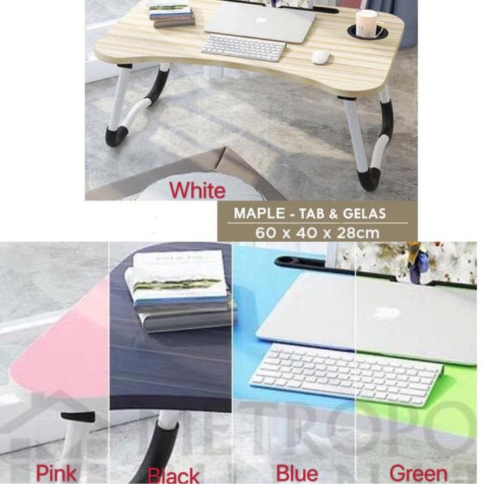Meja Lipat Laptop MDF / Meja Belajar Anak Serbaguna / Folding Table
