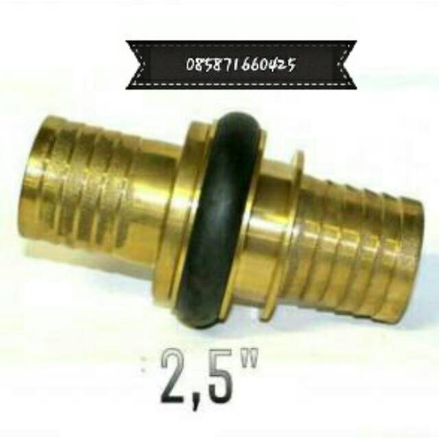 Sambungan selang pemadam kebakaran - Fire Hose Connection - Brass Coupling Machino 2.5 inch