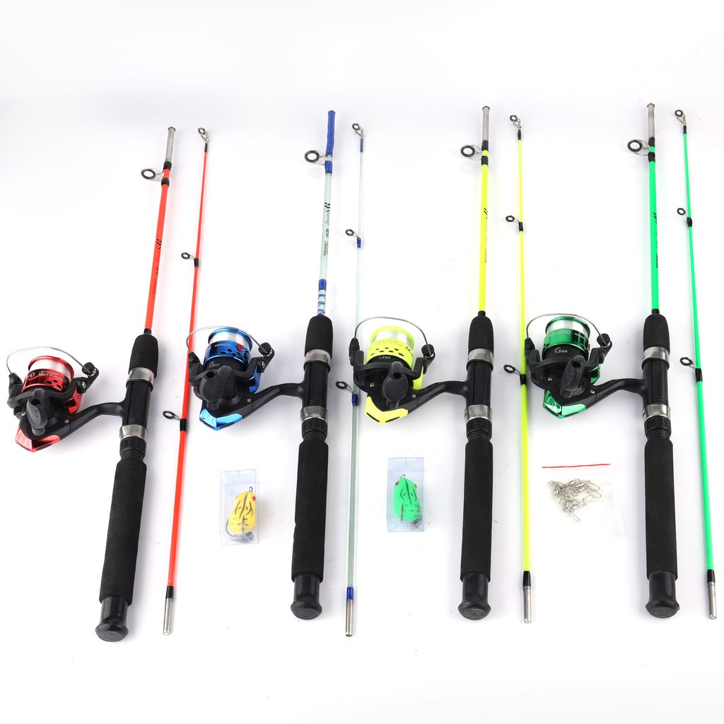 Set Pancing Set Joran Pancing 3BB 1.2M Spinning Fishing Rod Fishing Reel Combos