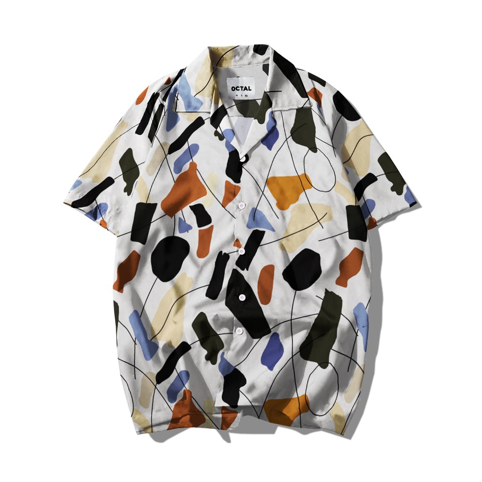 Kemeja Pantai Full Print Motif Floral Hawaii Printing Kemeja Pantai Full Print Motif Floral Hawaii Printing