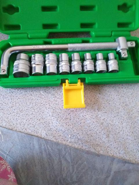 Tekiro Kunci Sok Set 10 Pcs 1/2 Dr 8 - 24 Mm 6 Pt / 12 Pt Box Plastik
