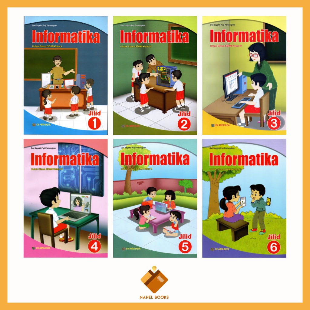 BUKU PAKET INFORMATIKA SD / MI KELAS 1,2,3,4,5,6 PENERBIT ARYA DUTA