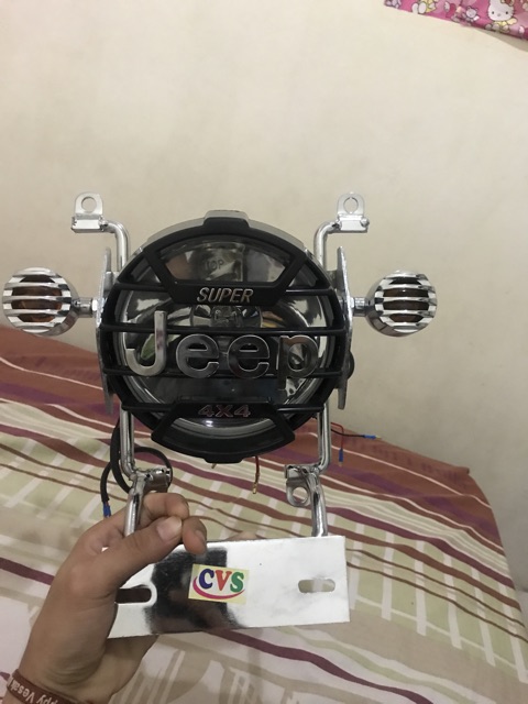 Lampu jeep variasi rx king+ breket tulang+ lampu sen