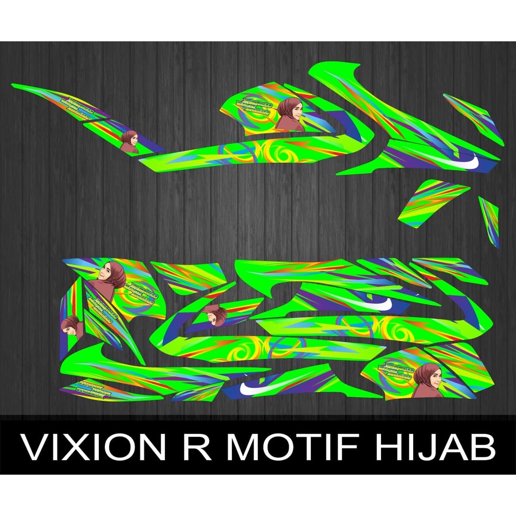 STIKER STRIPING MOTOR  VIXION R MOTIF HIJAB