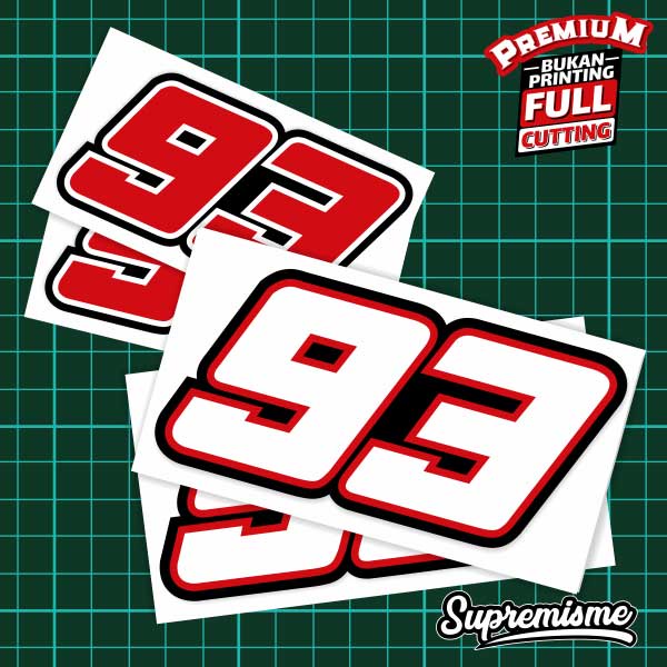 Stiker 93 Marc Marquez 2021 3 warna Sticker Motor Mobil 93 Marc Marquez  2021