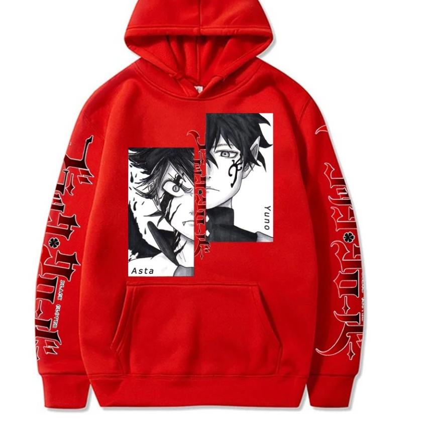 【3.3 SALE】 jaket hoodie sweater anak POLOS laki laki cowok pria ANIME BLACK CLOVER ASTA YUNO ANIME K