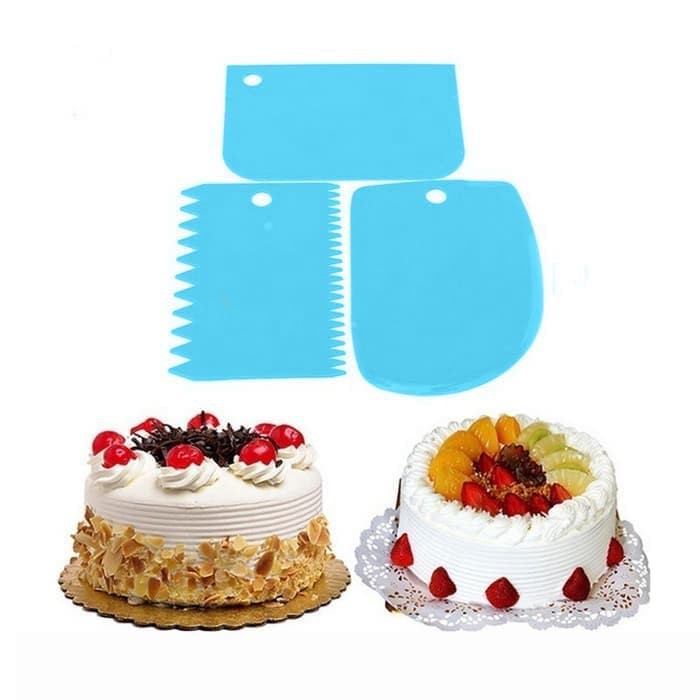 scraper kue plastik isi 3pcs Kue Roti, /scraper spatula kue tart