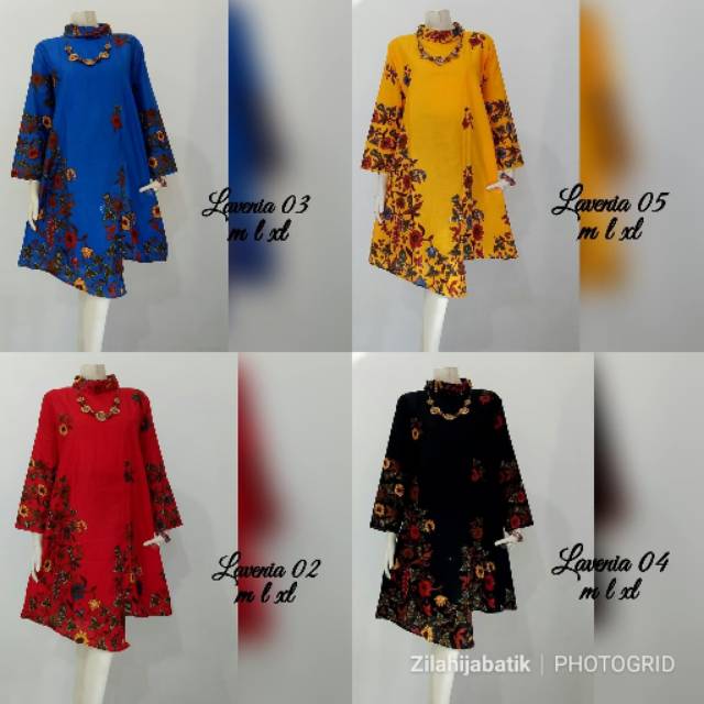 Jual Tunik Batik Latansa Mataram Santika Dress Batik Cendrawasih Monica