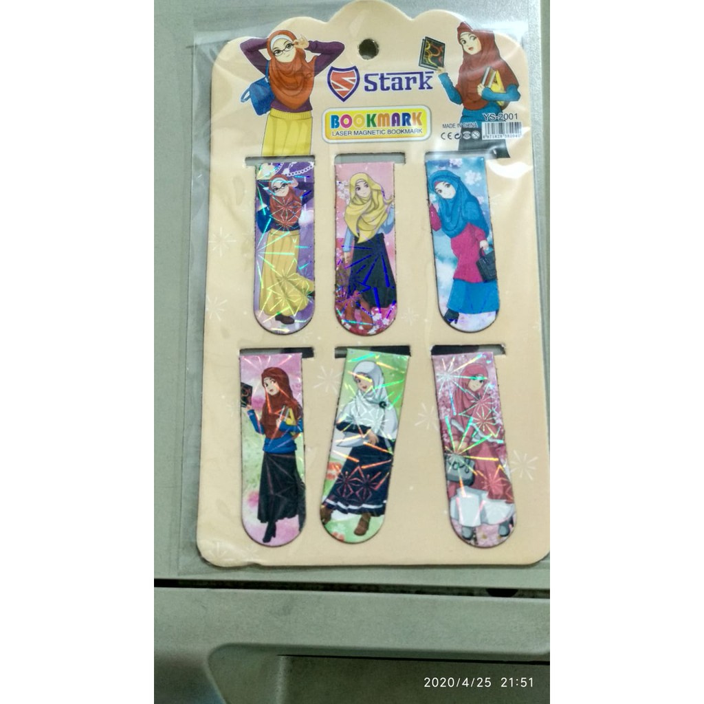 

Pembatas Magnet Hijab/ Magnetic Bookmark Hologram