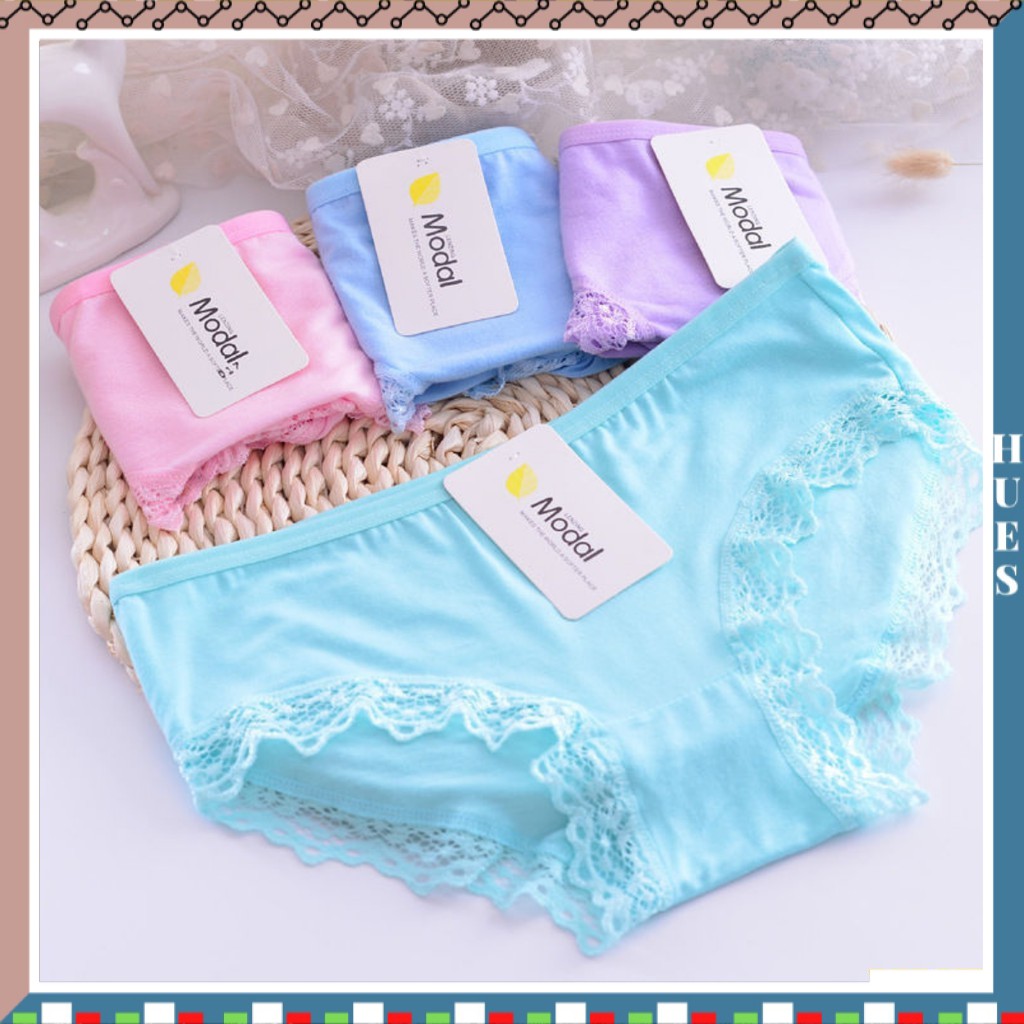 HUES.ID Women Panties Celana Dalam Wanita Import Panty CD Import Polos Lace Flower  2002