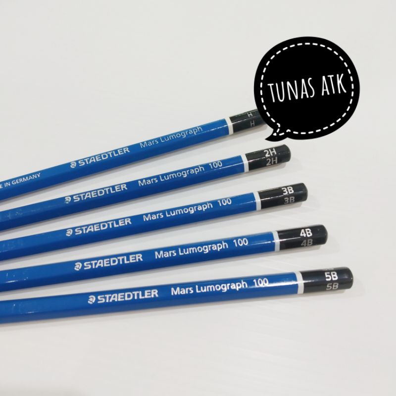 

PENSIL STAEDTLER MARS LUMOGRAPH 100 2H, B, 3B, 4B, 5B