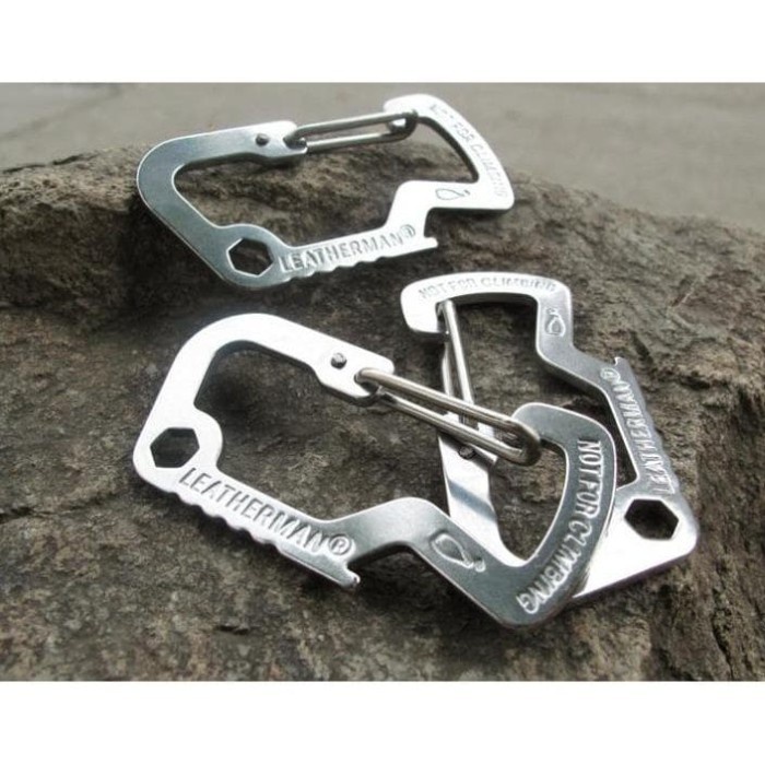 Carabiner Pembuka Botol Versatile EDC Stainless Steel Multifungsi