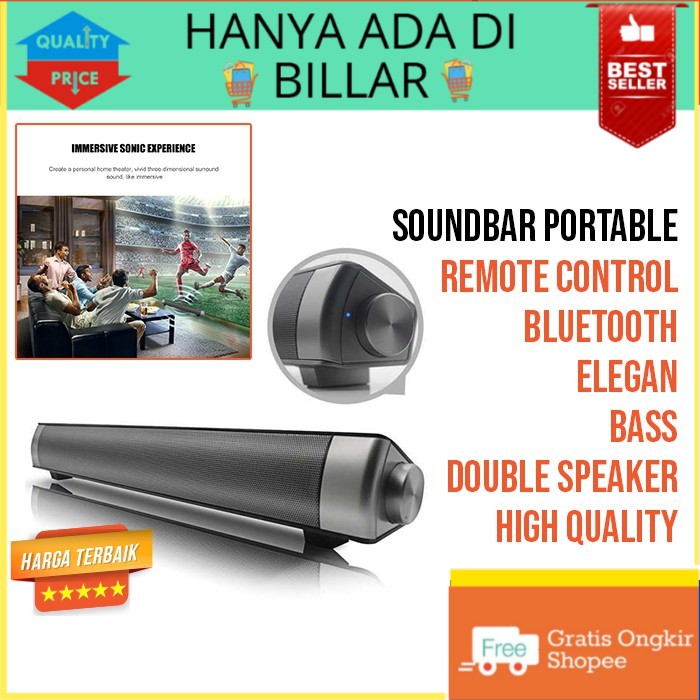 Jual SOUNDBAR BLUETOOTH PORTABLE HOME THEATER SPEAKER SUARA TV LED ...