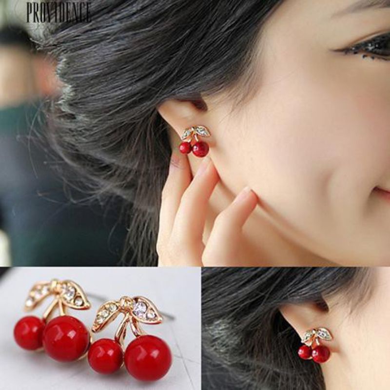 Sweet Cherry Earring/Anting stud Korean Style