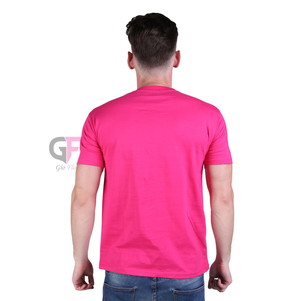 GIOFLO Baju Basic Kaos O'Neck Polos Lengan Pendek Pink Fanta / PLS 29