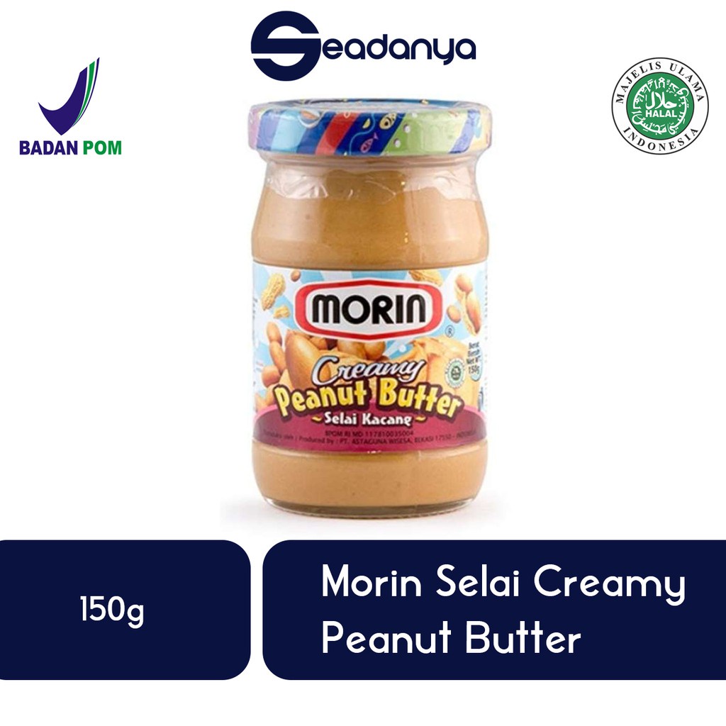 

Morin Selai Krim Kacang - Selai Creamy Peanut Butter Rasa Kacang 150g - Halal MUI & BPOM