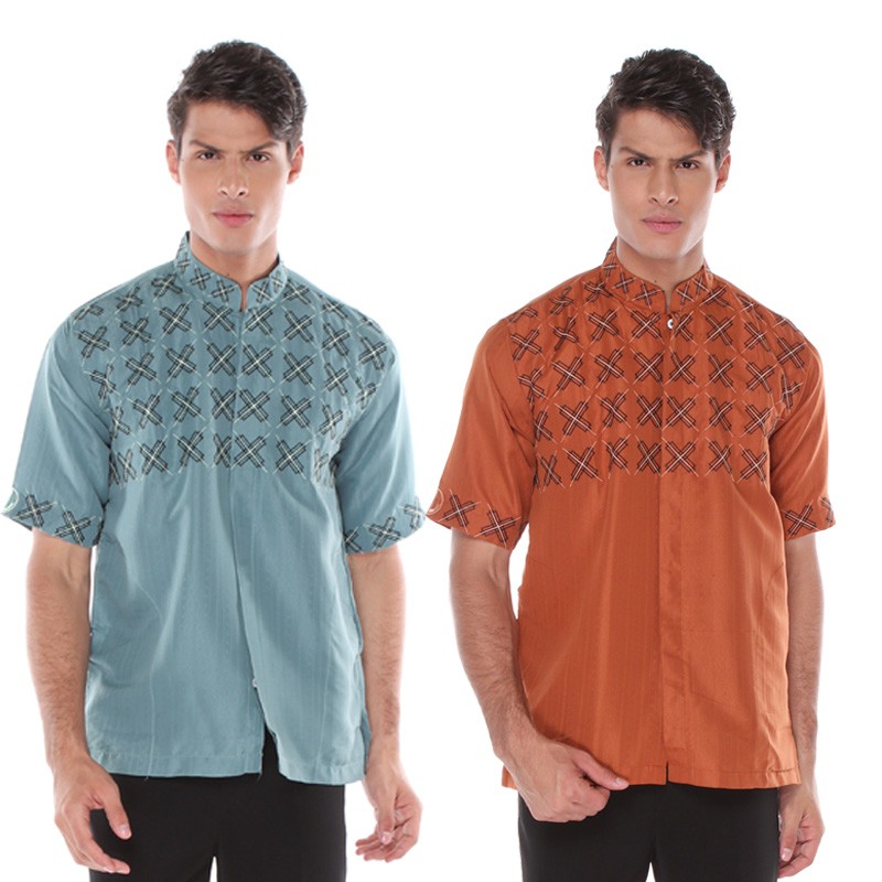 Baju Koko Lengan Pendek Pria Motif WEAVER Merk Hansen Baju Koko Lengan Pendek Pria Motif WEAVER Merk Hansen