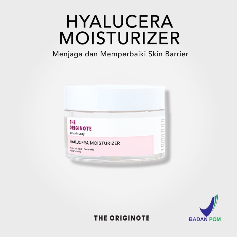 (BISA COD) THE ORIGINOTE HYALUCERA MOISTURIZER HYALURONIC ACID + CERAMIDE + WITH CHLORELINA