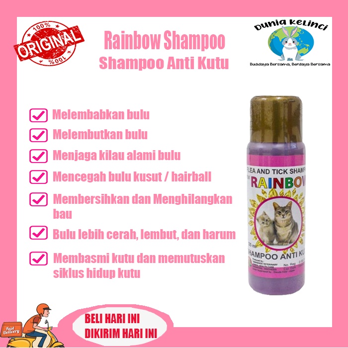 Rainbow Shampoo KUCING Anti Kutu