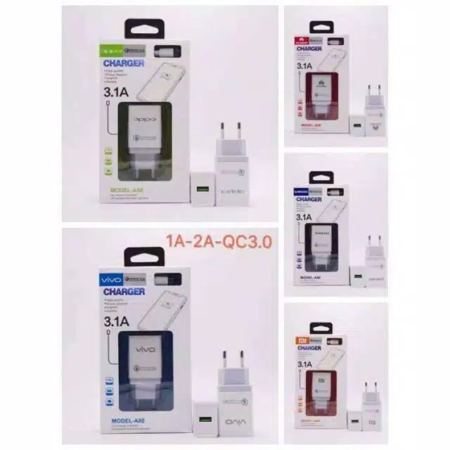 Charger A-80/ TC A-80 Oppo/ Vivo/ Samsung/ Xiaomi