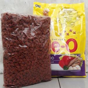 Meo Seafood 1 Kg Makanan Kucing Repack 1kg Me-O Adult Cat Food Catfood