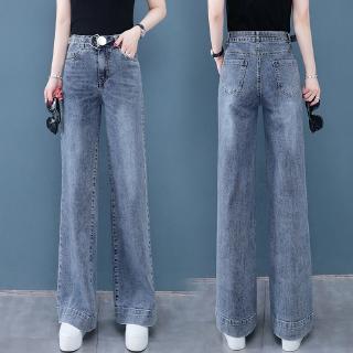 Wide leg celana  jeans  wanita  musim semi dan musim gugur 