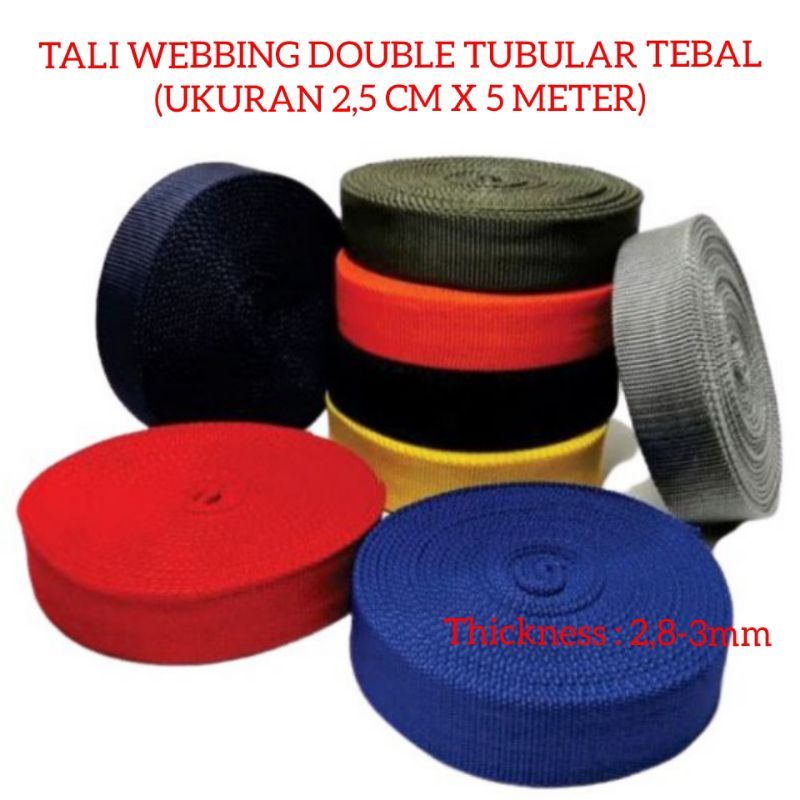 TALI WEBBING TUBULAR DOUBLE / WEBBING TUBULAR DOUBLE HAMMOCK / WEBBING TUBULAR DOUBLE HIKING - DETAI