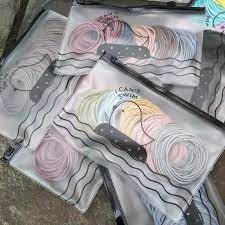 Ikat rambut korea polos 100 pcs FREE POUCH Dewasa / anak TERMURAH