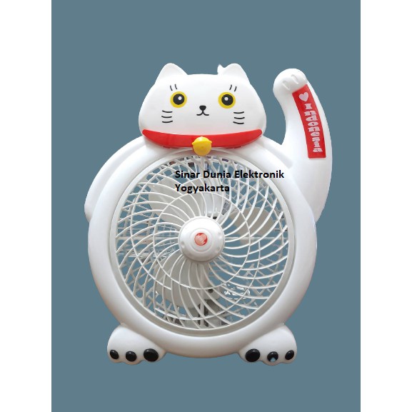 Kipas Angin Mini 8&quot; Karakter Cat Box Fan Profan