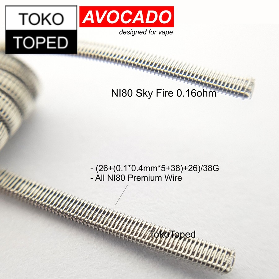 AN autentiq Avocado SKYx FIRE Ni80x Coil 0.16 0,16