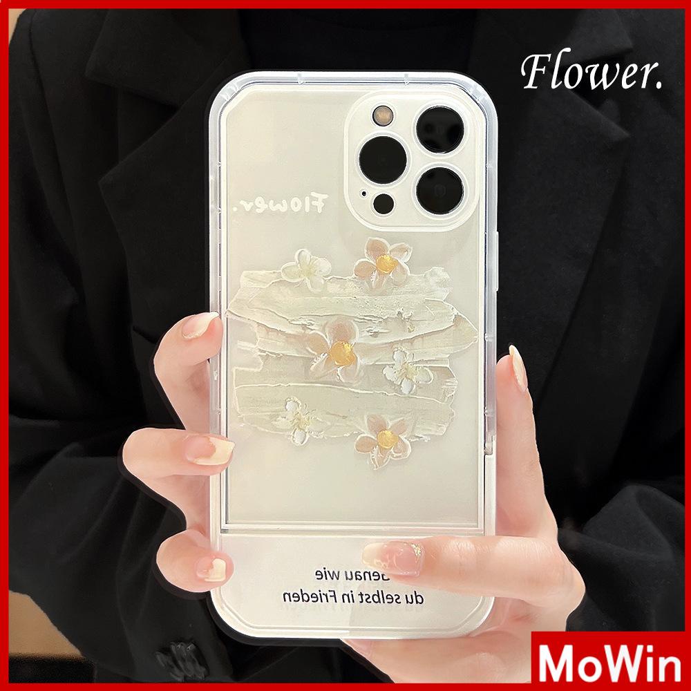 iPhone Case Acrylic Invisible Folding Stand Silicone Soft Case Airbag Shockproof Cover Camera Flower Compatible For iPhone 11 Pro Max 13 Pro Max 12 Pro Max 7Plus xr XS Max