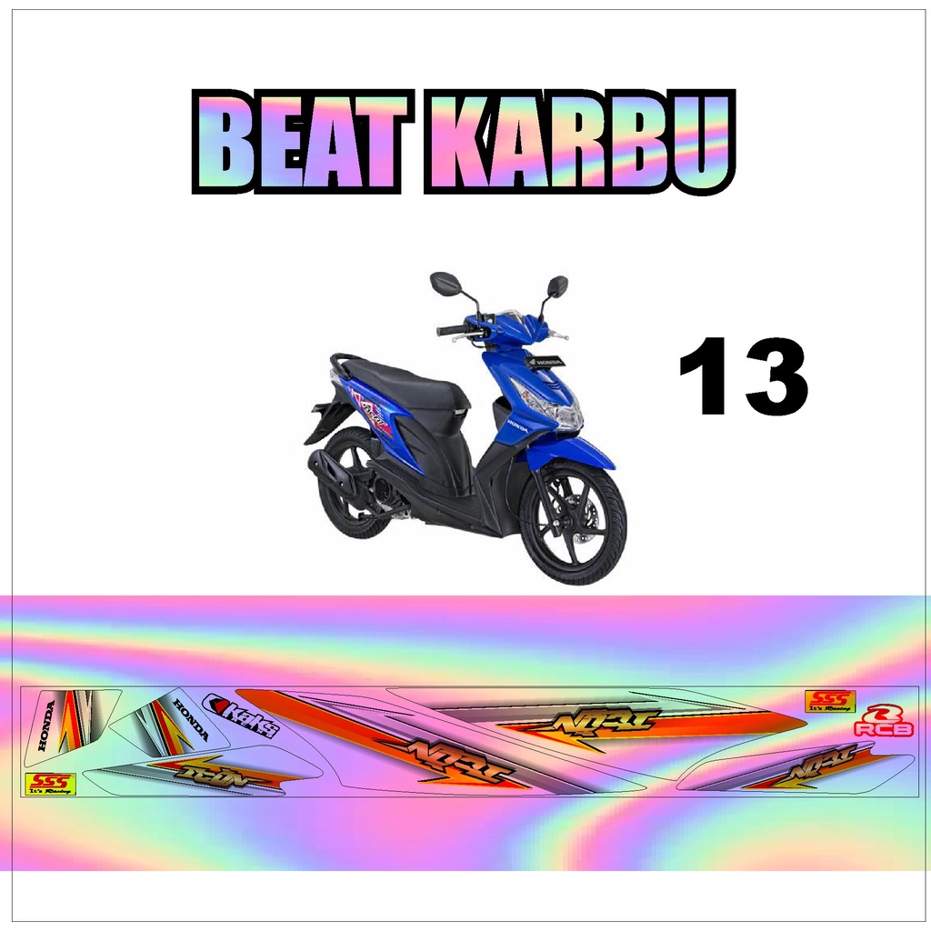 Sticker stiker HOLOGRAM Striping Beat Karbu - Sticker stiker List Variasi HOLOGRAM Honda Beat Karbu 