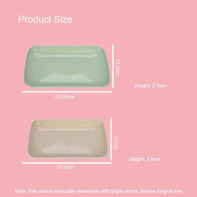 Piring Kecil Simple Longitudinal Piring Eat Snack Bread Cookie Bpa Free Plastic coolcolor