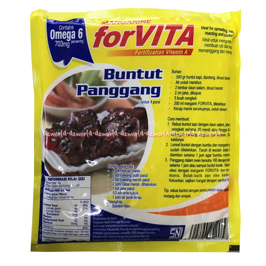 For Vita Margarin Serbaguna Margarine Mengandung Omega 6 &amp; Vitamin A ForVita 200gr mentega Kemasan Pouch Plastik