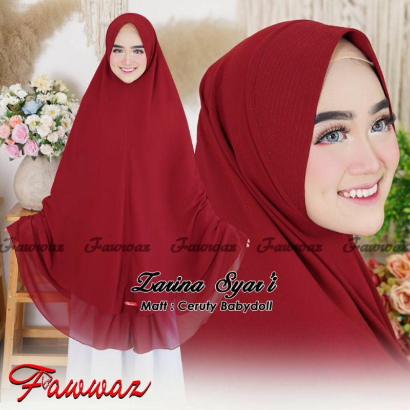 Khimar Jumbo Zarina Syar'i Ceruty By Fawwaz Hijab