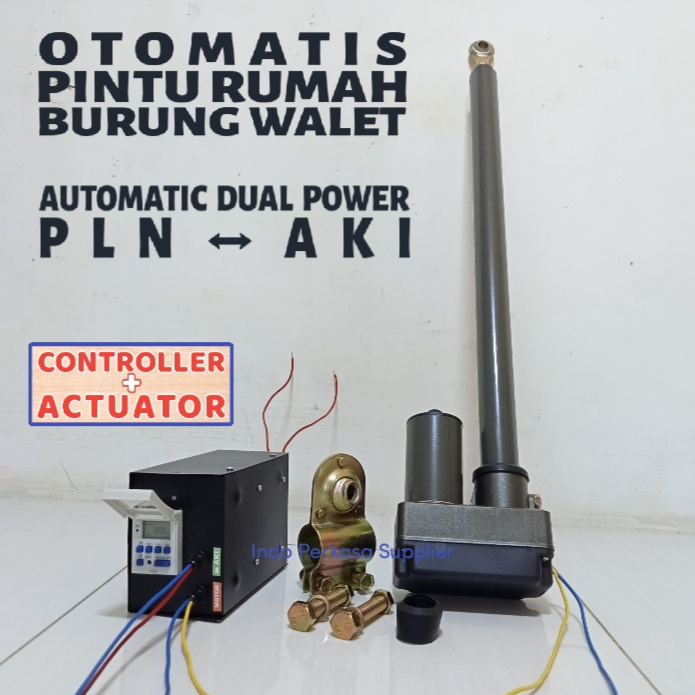 Otomatis Pintu Rumah Burung walet tenaga PLN AUTO AKI