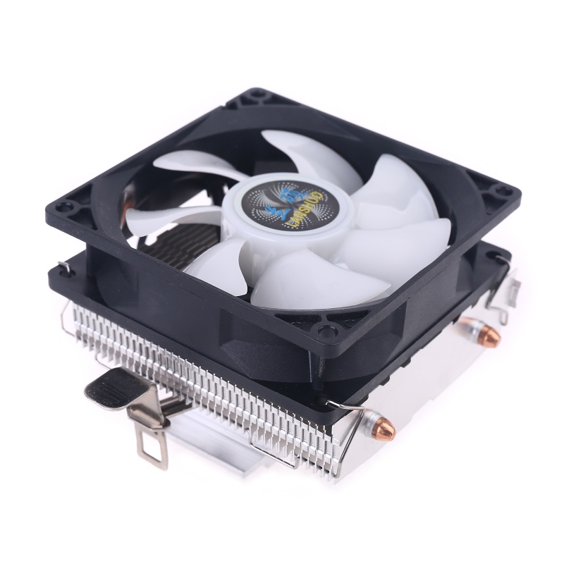 Bt Silent CPU Cooler LGA/2011/115X/775 3pin PC Pendingin Radiator 2tabung Tembaga 5warna LED Pendingin Kipas