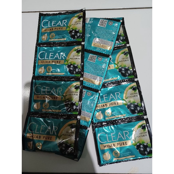 Clear hijab pure hitam natural 9ml×12 pcs