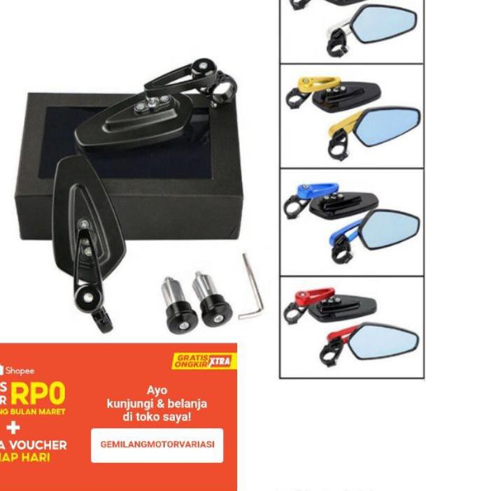 ✶ Spion Jalu Sepion Bar End Oval Bulat Nmax Beat Vario 125 150 fi New Aerox 155 Scoopy Mio ✾
