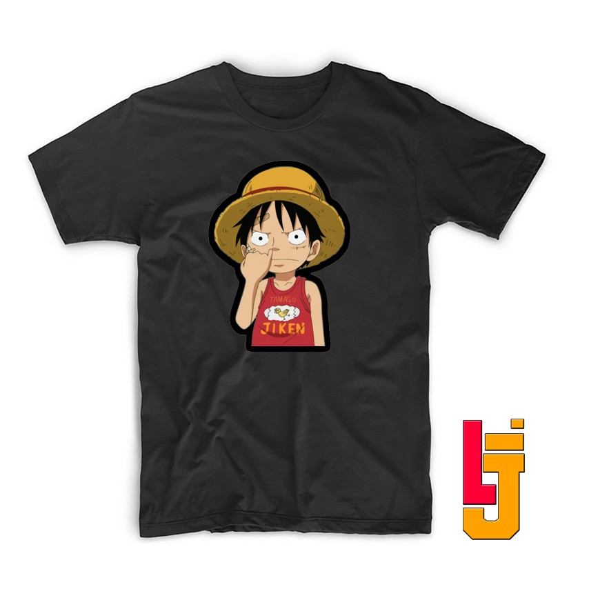 Kaos Baju Distro Murah Anime Onepiece ONE PIECE LUFFY NGUPIL Chibi